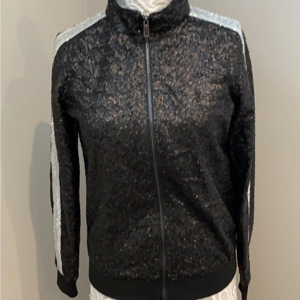 Black and Silver Sequin Jacket